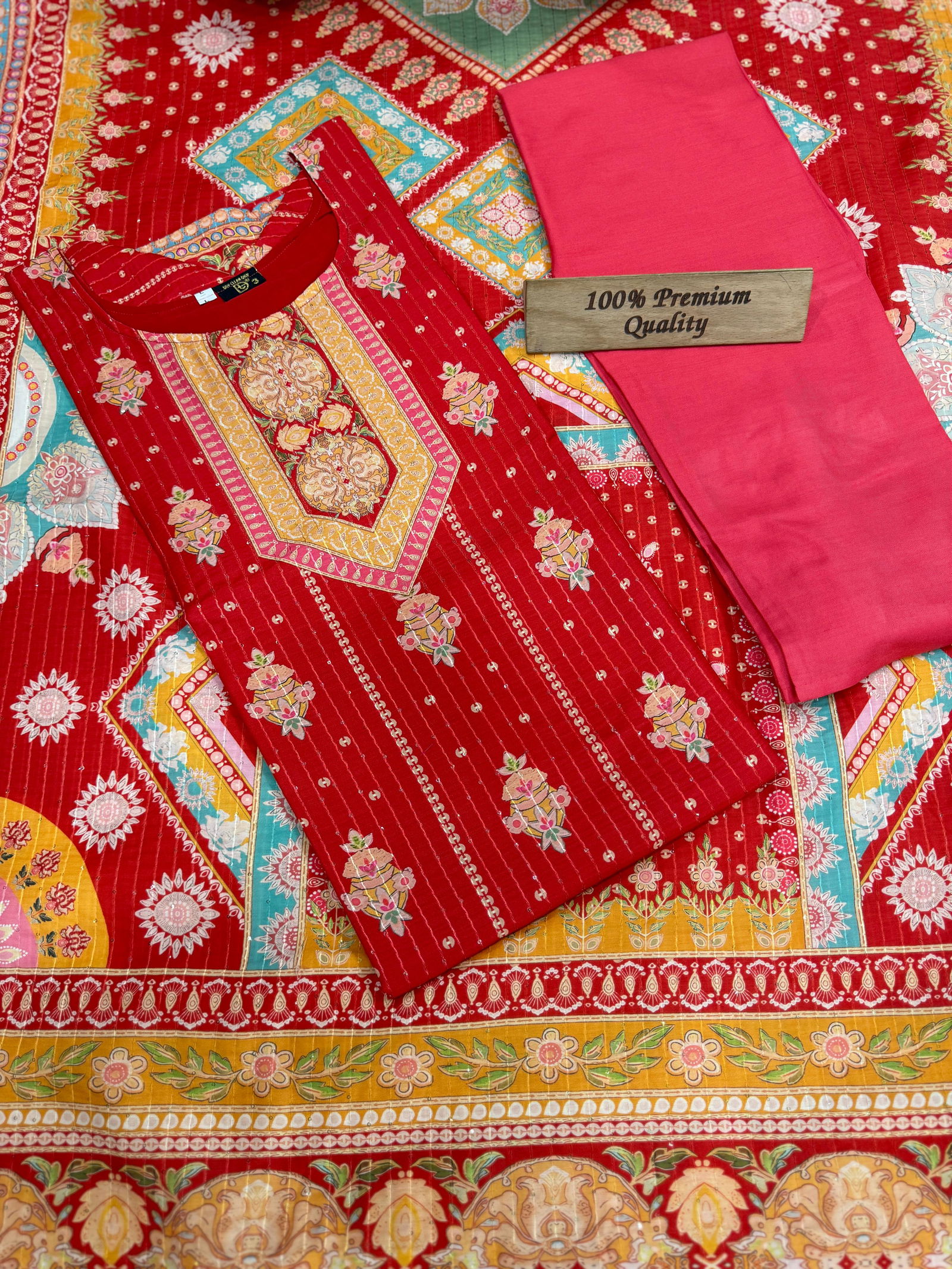 Uber By Tdg Printed Kurti With Bottom Dupatta Orders in India